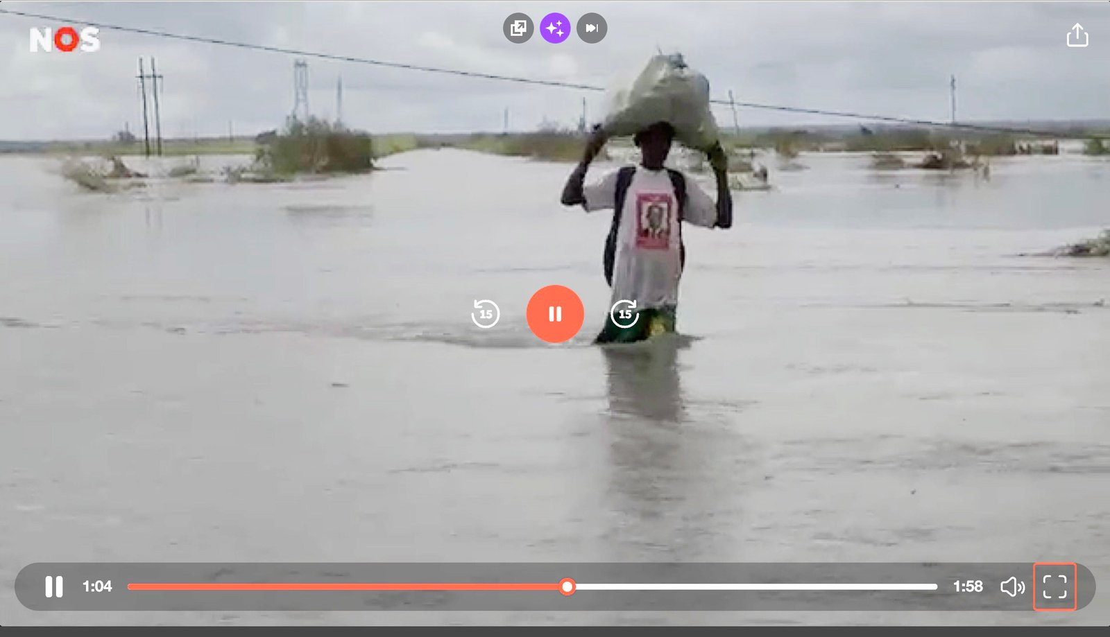 The Devastaing Floods in Mozambique for NOS TV’s Nightly News
